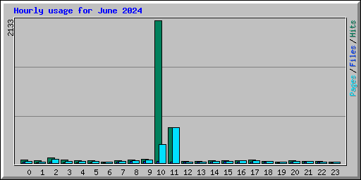 Hourly usage for June 2024